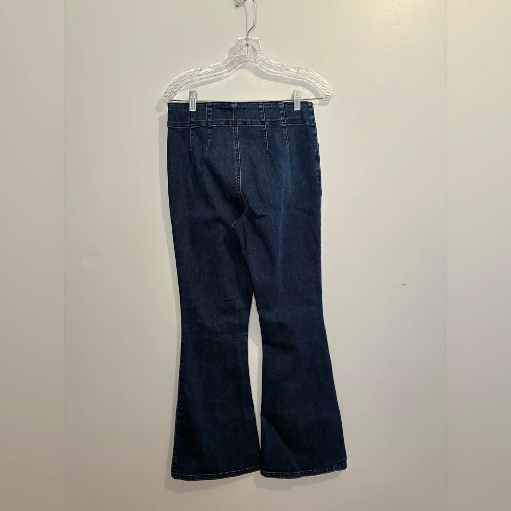 M Jeans Maurices Women's 10 High Rise Flare Dark Wash Jeans Denim No Back Pocket - Picture 8 of 14